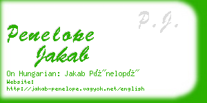 penelope jakab business card